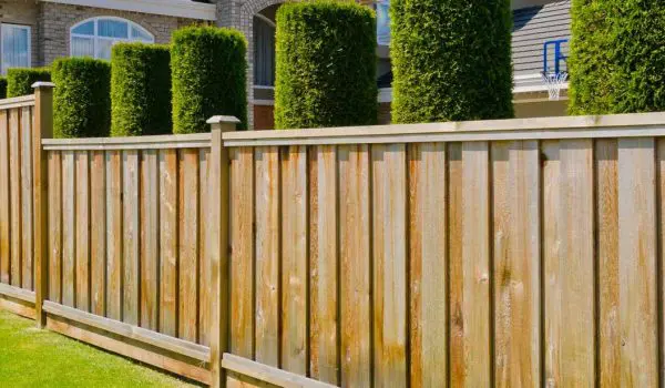 wooden fence in indianapolis neighborhood