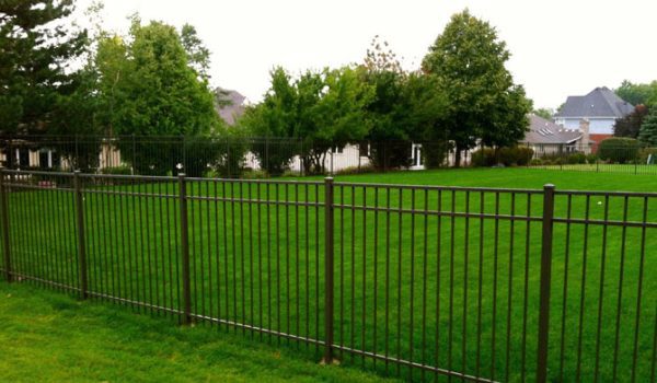 aluminum-fence-zionsville Aluminum puppy picket fence in Zionsville installed by an indianapolis fence company