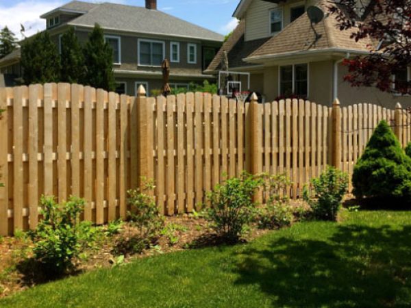 wooden fence in backyard in indianapolis