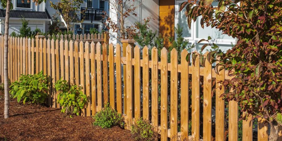 wooden fence in an indianapolis neighborhood