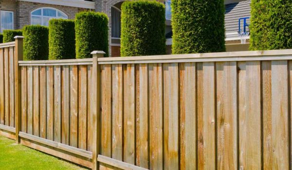 wooden fence in indianapolis neighborhood